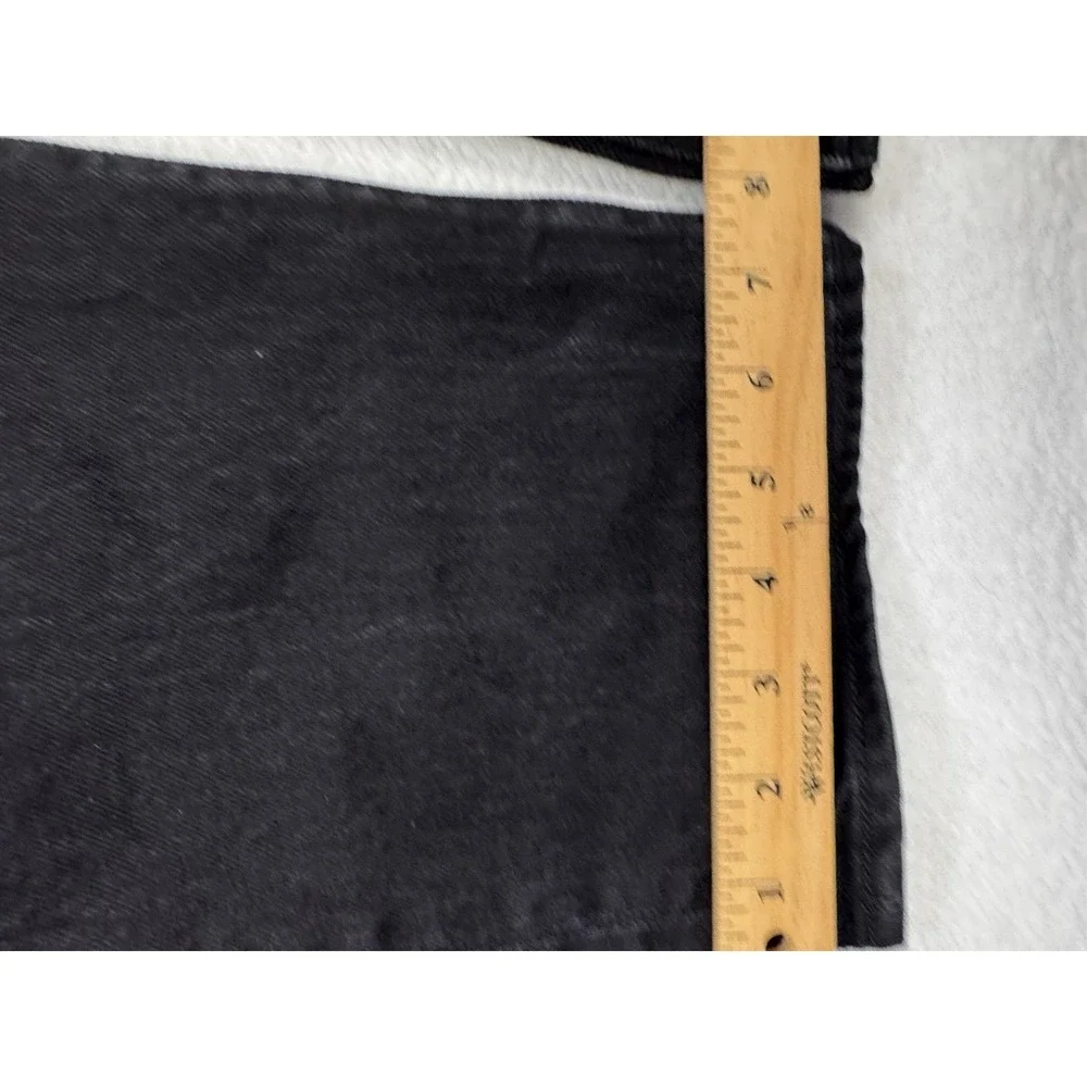 Levis 501 Jeans Men 34x32 Black Straight Leg Button Fly Distressed Denim